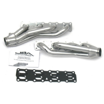 Picture of JBA 04-15 Nissan 5-6L VK56DE Oval Port 1-5-8in Primary Silver Ctd Cat4Ward Header