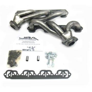 Picture of JBA 87-95 Ford F-150 5-0L SBF 1-1-2in Primary Raw 409SS Cat4Ward Header