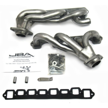 Picture of JBA 87-96 Ford F-150 5-8L SBF 1-5-8in Primary Raw 409SS Cat4Ward Header