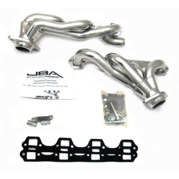 Picture of JBA 87-96 Ford F-150 5-8L SBF 1-5-8in Primary Silver Ctd Cat4Ward Header
