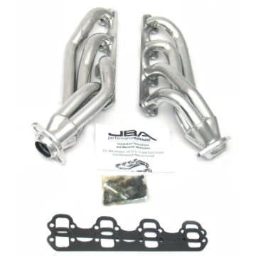 Picture of JBA 65-73 Ford Mustang 260-302 SBF 1-5-8in Primary Silver Ctd Mid Length Header