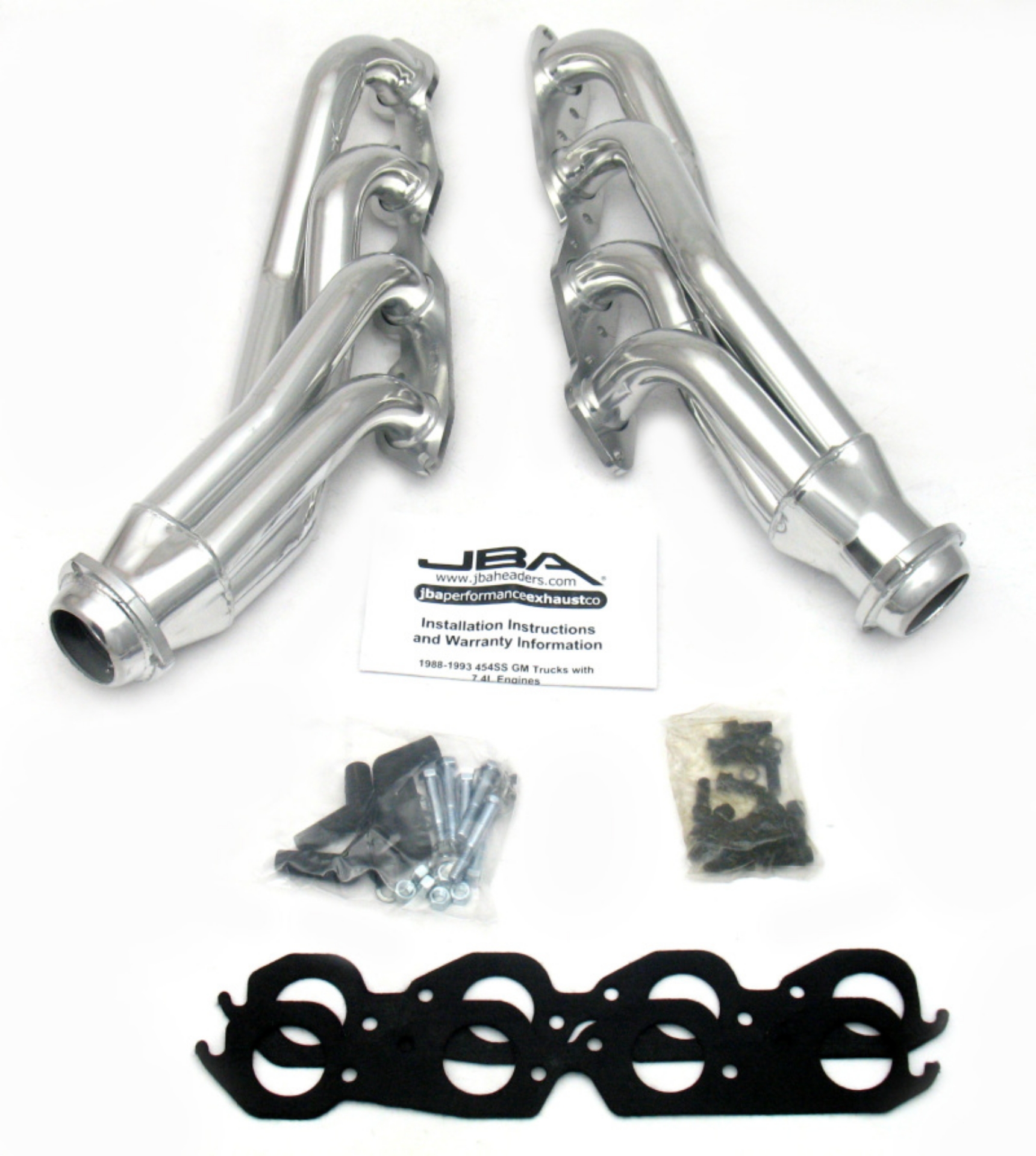 Picture of JBA 88-93 GM Truck 7-4L BBC w-o A-I-R- 1-3-4in Primary Silver Ctd Cat4Ward Header