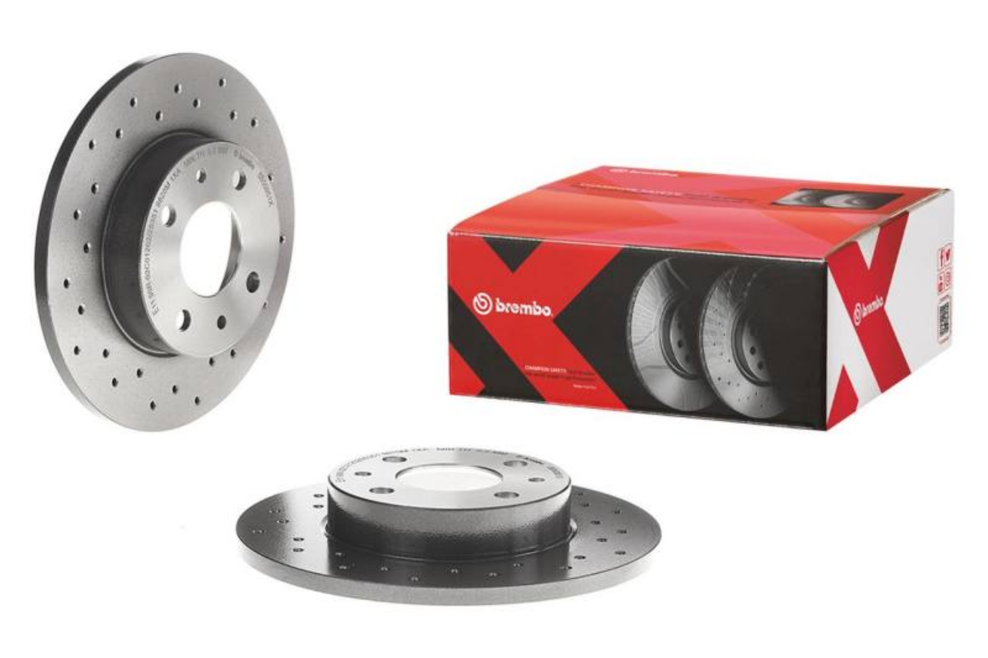 Picture of Brembo 01-06 BMW 330Ci-01-05 330i-330xi-06-08 Z4 Front Premium Xtra Cross Drilled UV Coated Rotor