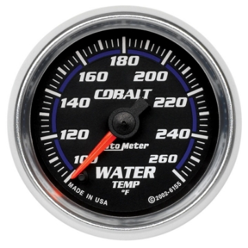 Picture of Autometer Cobalt 52mm 100-260 Deg F Electronic Water Temp Gauge