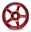 Picture of Advan TC4 18x9-5 +45 5x120 Racing Candy Red and Ring Wheel