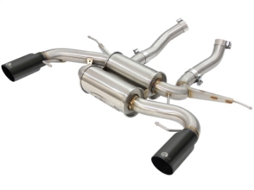 Picture of aFe MACHForce XP 2-5in Axle Back Stainless Exhaust w- Black Tips 07-13 BMW 335i 3-0L L6 E90-92 N55