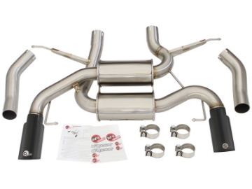 Picture of aFe MACHForce XP 2-5in Axle Back Stainless Exhaust w- Black Tips 07-13 BMW 335i 3-0L L6 E90-92 N55