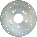 Picture of StopTech Select Sport 06-15 Honda Civic Si Slotted and Drilled Left Rear Rotor