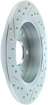 Picture of StopTech Select Sport 06-15 Honda Civic Si Slotted and Drilled Left Rear Rotor