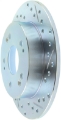 Picture of StopTech Select Sport 06-15 Honda Civic Si Slotted and Drilled Left Rear Rotor