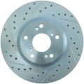 Picture of StopTech Select Sport 06-15 Honda Civic Si Slotted and Drilled Right Front Rotor