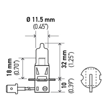 Picture of Hella H3 Halogen Bulb Must Order Qty 10