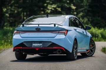 Picture of MBRP 22-23 Hyundai Elantra N 2-0L Turbo T304 5in OD CF Tips Dual Outlet 3in Cat Back Exhaust