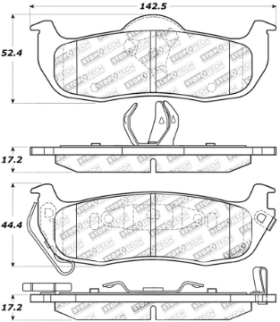 Picture of StopTech Street Touring 04-15 Nissan Titan Rear Brake Pads