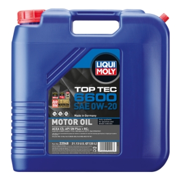 Picture of LIQUI MOLY 20L Top Tec 6600 Motor Oil SAE 0W20