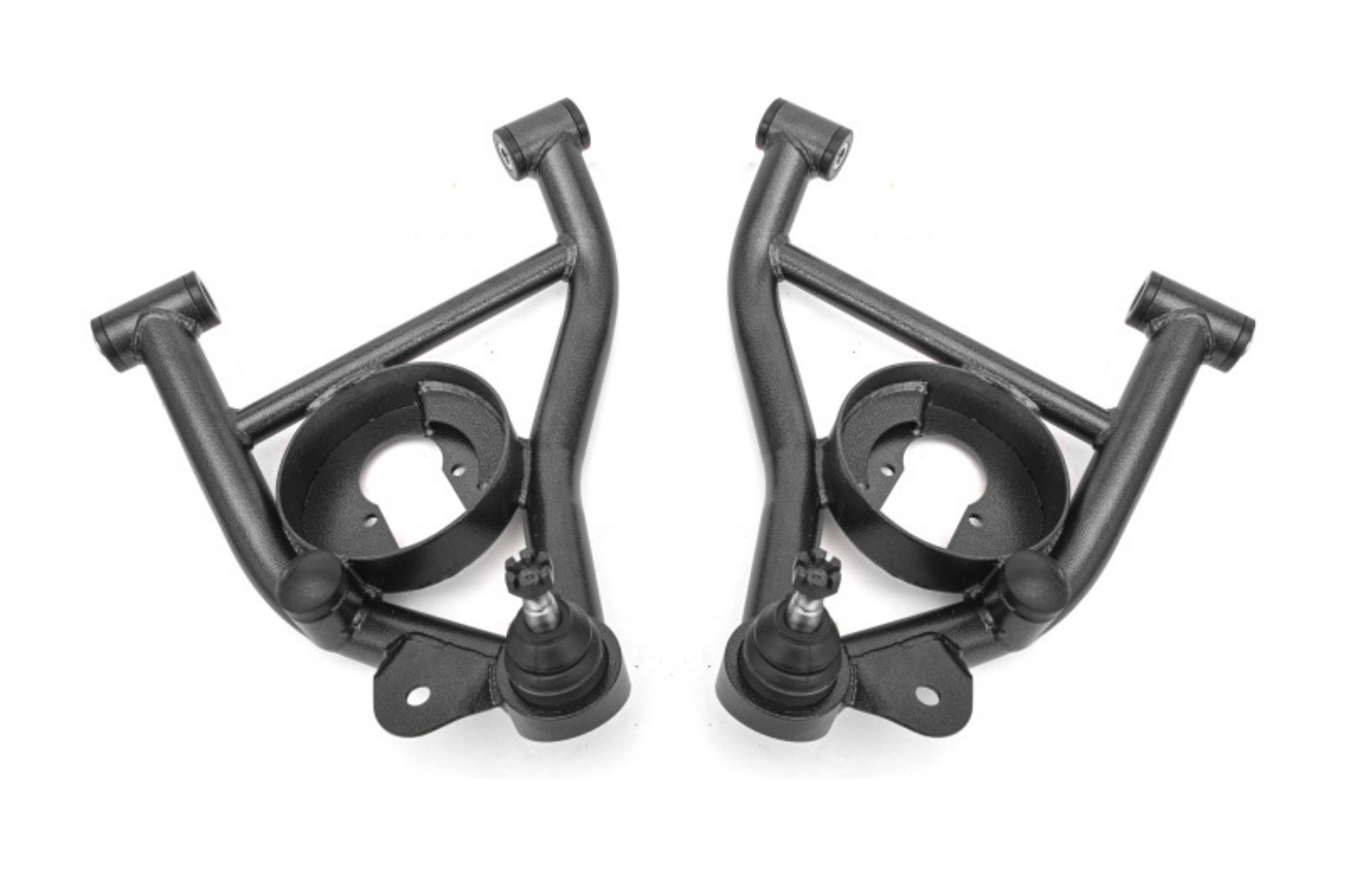 Picture of BMR 82-92 F-Body A-arms Lower DOM, Non-adj Delrin Bushings Spring Pocket - Black Hammertone