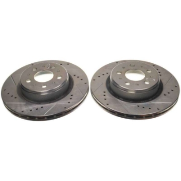 Picture of Power Stop 17-21 Tesla 3 Rear Drilled & Slotted Rotor Pair