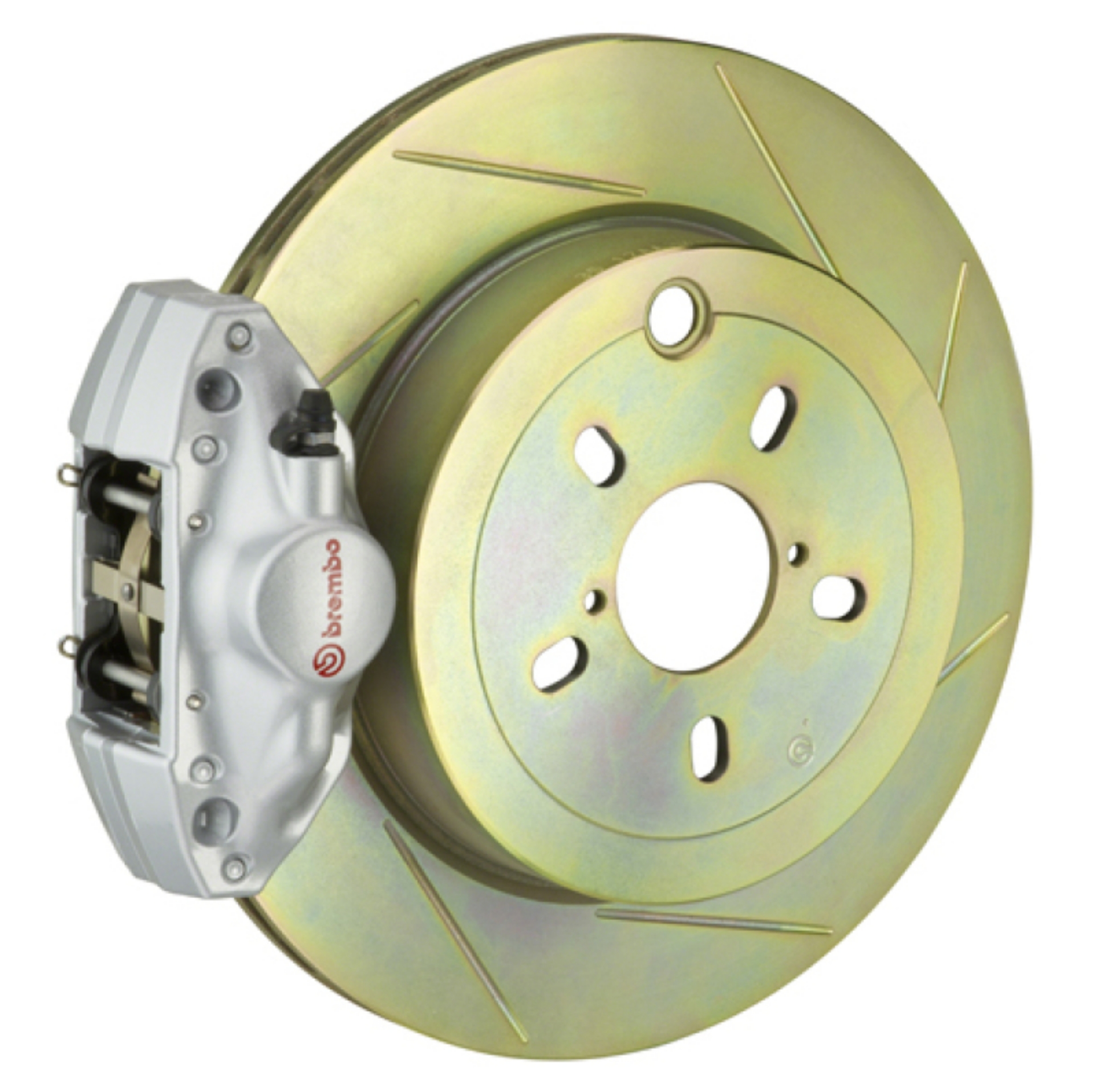 Picture of Brembo 08-14 WRX Rear GT BBK 2 Piston Cast 2pc 316 x20 1pc Rotor Slotted Type1-Silver