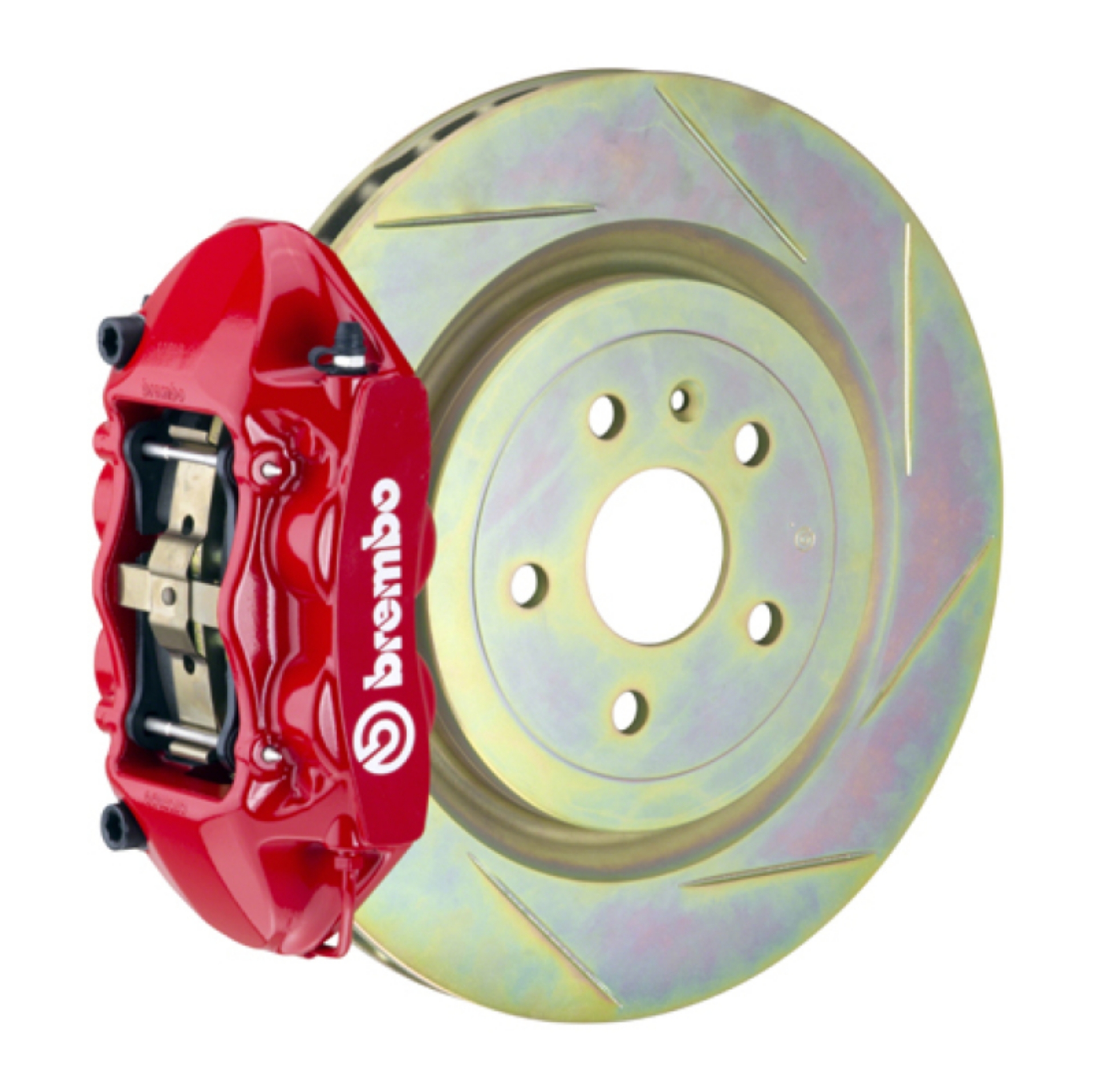 Picture of Brembo 08-13 C30 Front GT BBK 4 Piston Cast 336 x28 1pc Rotor Slotted Type-1-Red