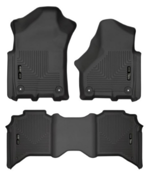 Picture of Husky Liners 19-21 Ram 2500-3500 Crew Cab Weatherbeater Black Front & 2nd Seat Floor Liners