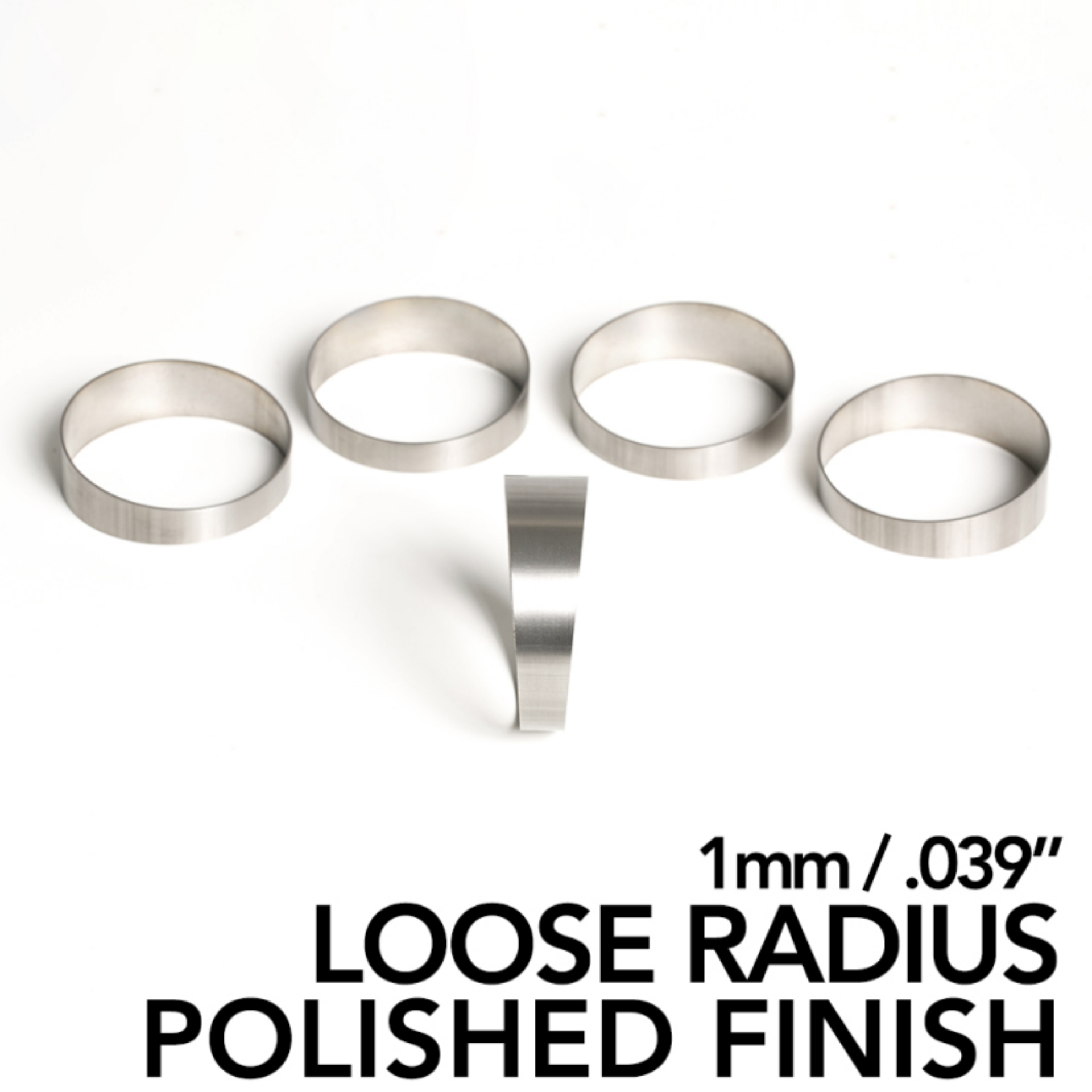 Picture of Ticon Industries 2-0in 45 Degree 2D CLR 1mm--039in Wall Polished Titanium Pie Cuts - 5pk
