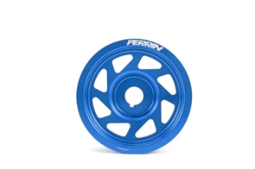 Picture of PERRIN 93-14 Subaru Impreza Incl- 02-14 WRX - 04-21 STI Lightened Crank Pulley - Blue
