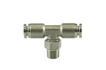 Picture of Turbosmart 1-8 NPT to TEE 1-4 Pushloc Stainless Steel