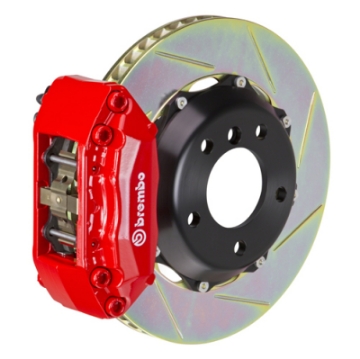 Picture of Brembo 99-06 TT 8N Front GT BBK 4 Piston Cast 2pc 328x28 2pc Rotor Slotted Type-1-Red