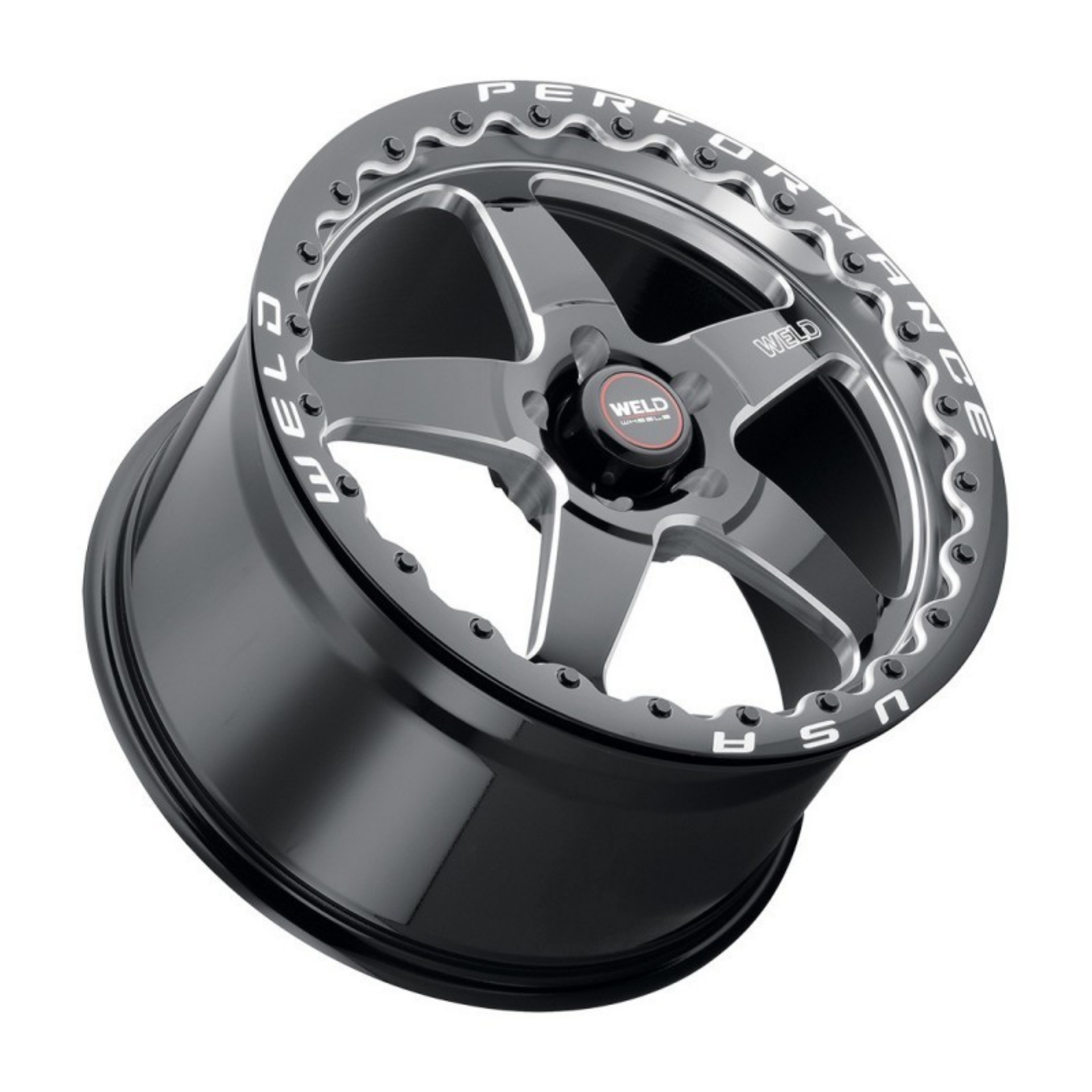 Picture of Weld S904 17x10 Ventura Beadlock 5x115 ET30 BS6-70 Gloss BLK MIL DIA 78-1