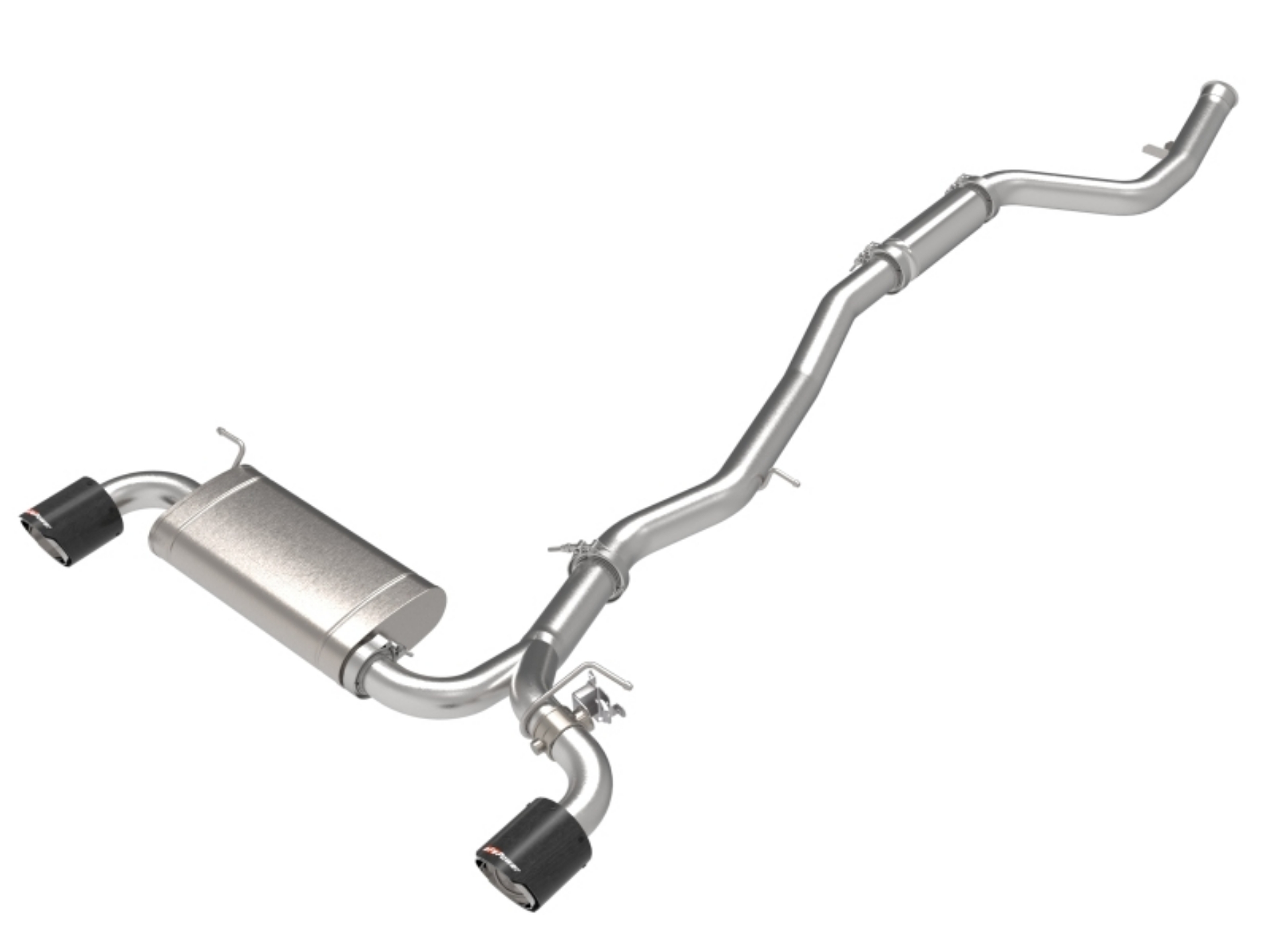 Picture of aFe POWER Takeda 2021 Toyota Supra 2-0L t 2-5in-3in 304 SS CB Exhaust w- Carbon Tips