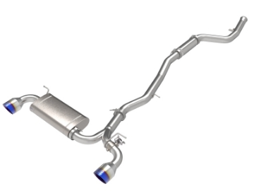 Picture of aFe POWER Takeda 2021 Toyota Supra 2-0L t 2-5in-3in 304 SS CB Exhaust w- Blue Tips