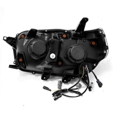Picture of AlphaRex 10-13 Toyota 4Runner NOVA LED Proj Headlights Plank Style Alpha Black w-Seq Signal-DRL