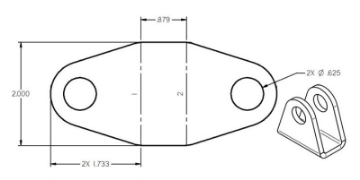 Picture of Ridetech Rod End Bracket -87 Wide