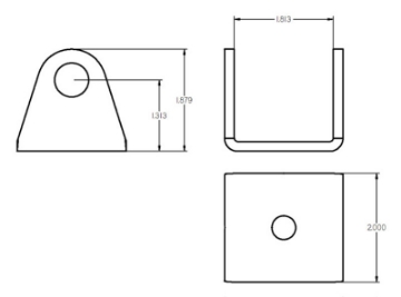 Picture of Ridetech Rod End Bracket 1-3-4 Wide