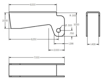 Picture of Ridetech 3-sided Upper Shock Bracket