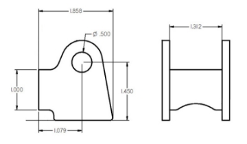Picture of Ridetech Shock Bracket for 1-5in Bridge