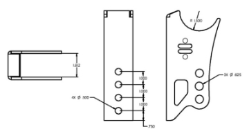 Picture of Ridetech Weld On Rear Axle Bracket for Bolt-On 4 Link