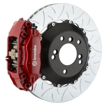 Picture of Brembo 06-13 Corvette Z06 Excl CC Brakes Rr GT BBK 4Pist Cast 345x28 2pc Rotor Slot Type3-Red
