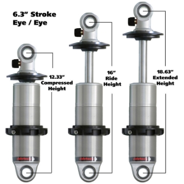 Picture of Ridetech HQ Series CoilOver Shock 6-3in Travel 2-5in Coil Eye-Eye Mounting 12-325inx18-625in