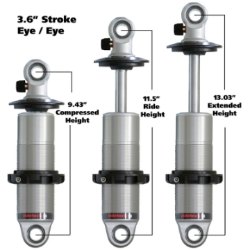 Picture of Ridetech HQ Series CoilOver Shock 3-6in Travel 2-5in Coil Eye-Eye Mounting 9-425inx13-025in