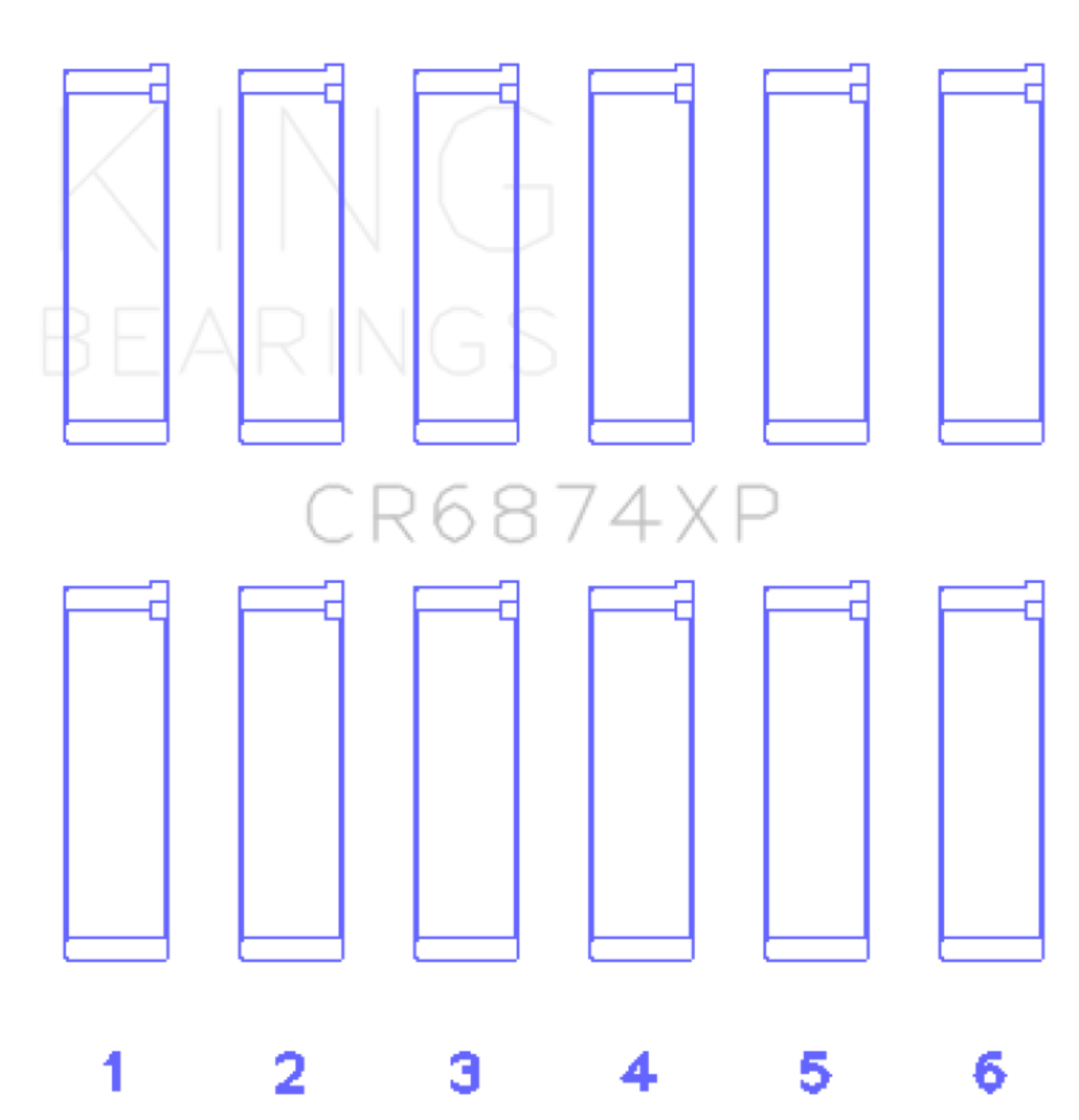 Picture of King Engine Bearings Subaru EZ30-EZ30D Size STD Performance Rod Bearing Set