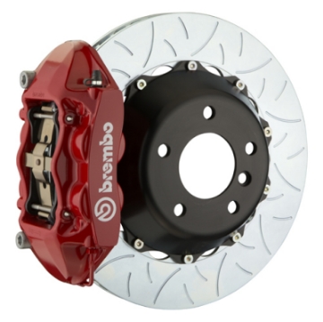 Picture of Brembo 03-07 Cayenne-S-Turbo Rr GT BBK 4Pis Cast 380x28 2pc Rotor Slotted Type3-Red