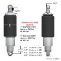 Picture of Ridetech HQ Series Rear ShockWaves 5in Travel 4in dia Rolling Sleeve -625 Bearing--625 Bearing