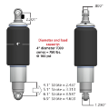 Picture of Ridetech HQ Series Rear ShockWaves 4-1in Travel 4in dia Rolling Sleeve -625 Bearing--625 Bearing