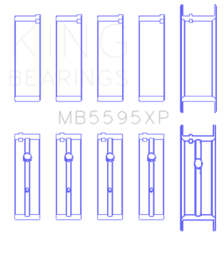 Picture of King Engine Bearings Nissan KA-24DE Size 0-50 Oversized Performance Main Bearing Set