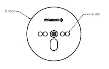 Picture of Ridetech Airspring Pattern Plate wit 7-16 Nut Centered