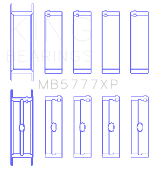 Picture of King Engine Bearings Dart LS Next Block Size STD Performance Main Bearing Set