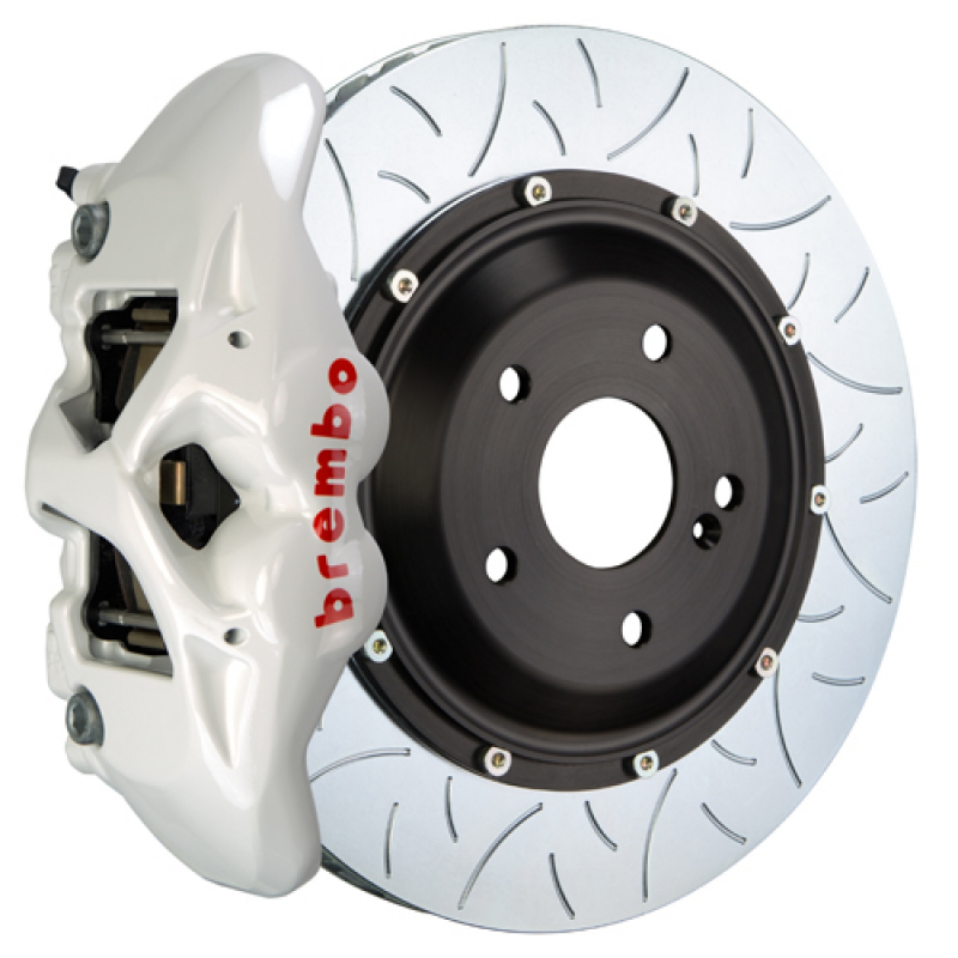 Picture of Brembo 07-13 X5 Rear GT BBK 4 Piston Cast 380x28 2pc Rotor Slotted Type3-White