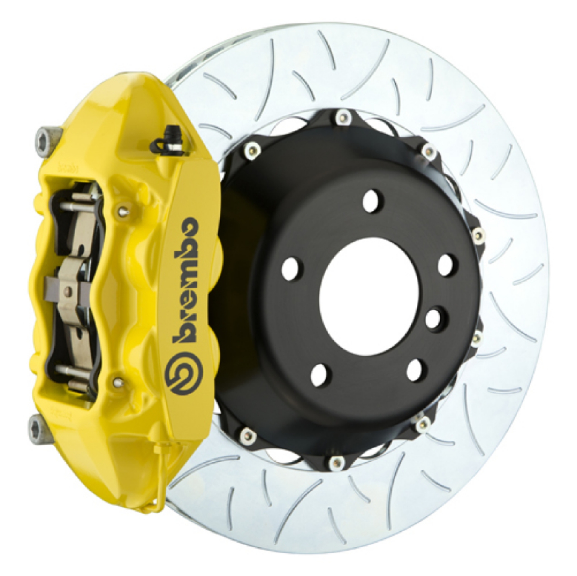 Picture of Brembo 07-13 X5 Rear GT BBK 4 Piston Cast 380x28 2pc Rotor Slotted Type3-Yellow