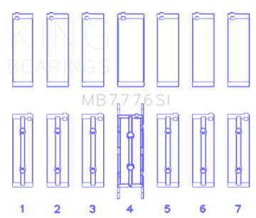 Picture of King Engine Bearings BMW N55B30A-N53B30A-N52B30A Main Bearing Set - Size STD